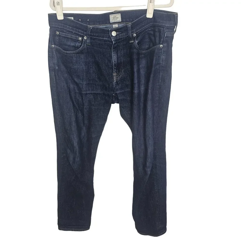 J. Crew Mens 484 Slim Leg Kurabo Japanese Fabric Jeans Size 34x32 Classic Preppy